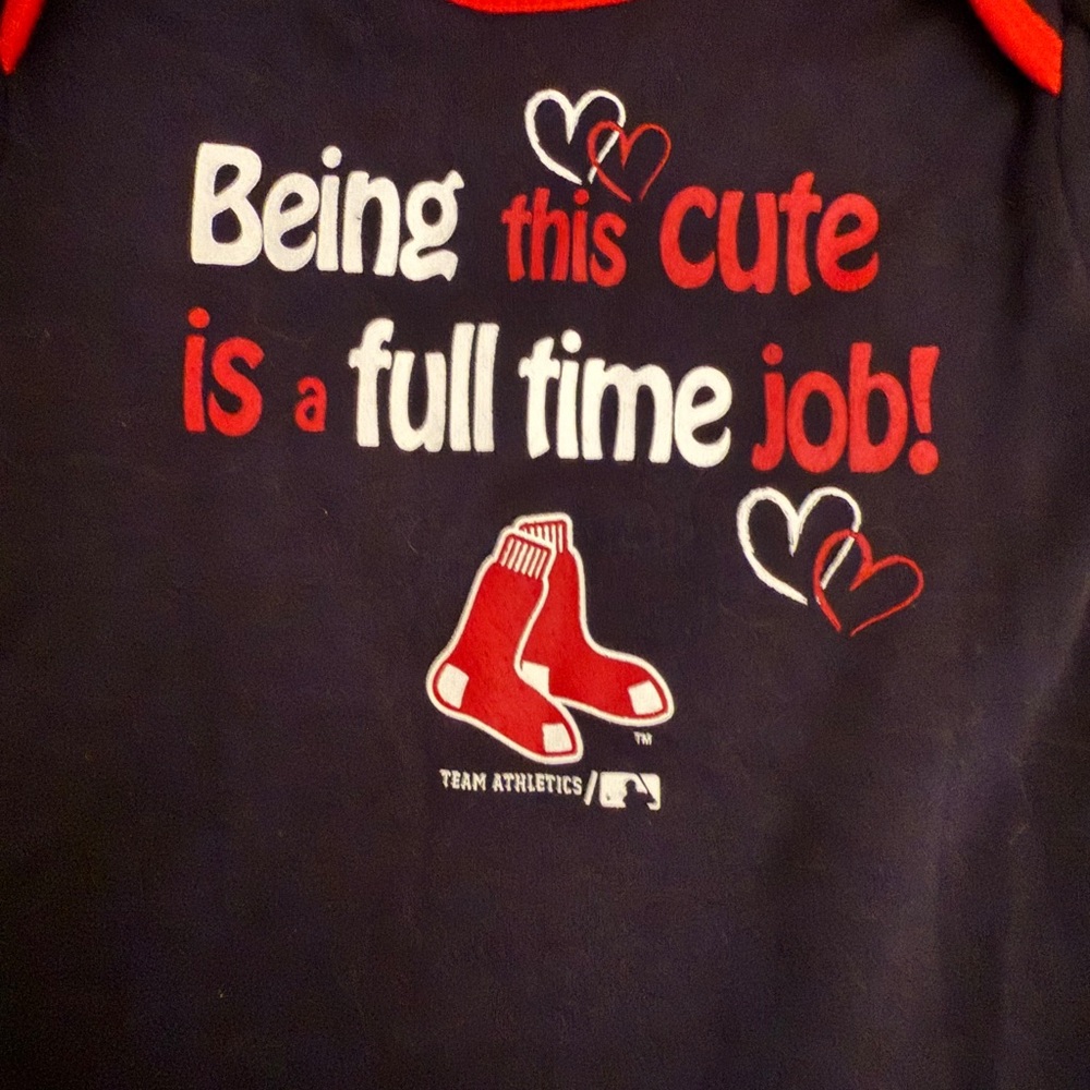 Boston Red Sox Baby Onesie and Jersey 12M and 18M 2 Pieces - Picture 6 of 7